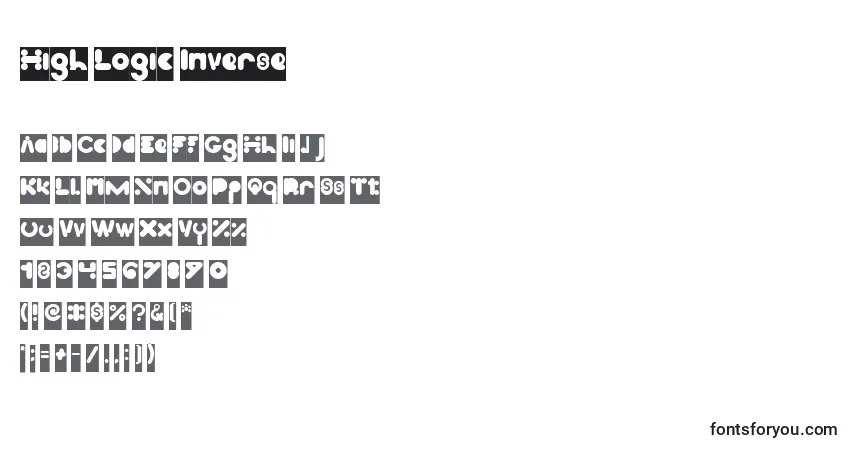 High Logic Inverse Font – alphabet, numbers, special characters