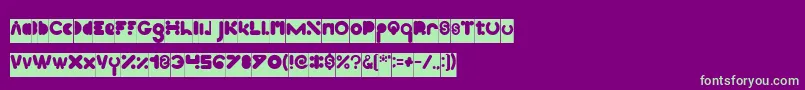 Czcionka High Logic Inverse – zielone czcionki na fioletowym tle