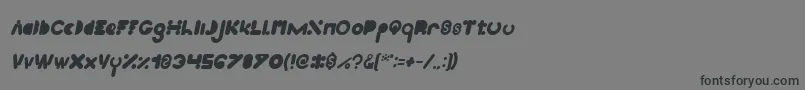 フォントHigh Logic Italic – 黒い文字の灰色の背景