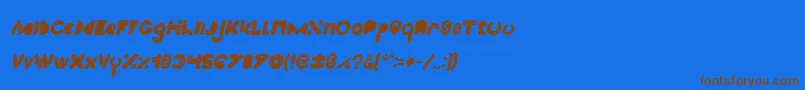 High Logic Italic Font – Brown Fonts on Blue Background