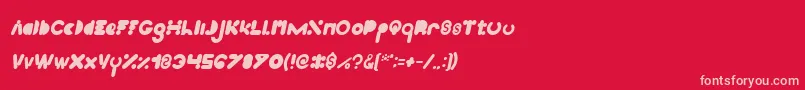 High Logic Italic Font – Pink Fonts on Red Background