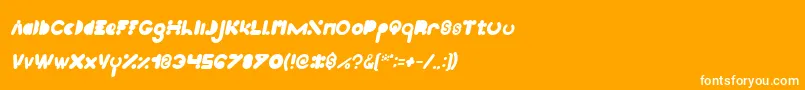 High Logic Italic-Schriftart – Weiße Schriften auf orangefarbenem Hintergrund