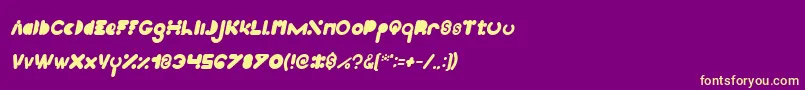 High Logic Italic Font – Yellow Fonts on Purple Background