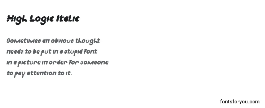 Review of the High Logic Italic Font