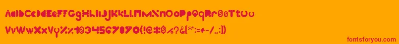 High Logic Light Font – Red Fonts on Orange Background