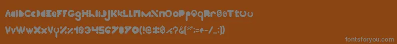 フォントHigh Logic – 茶色の背景に灰色の文字