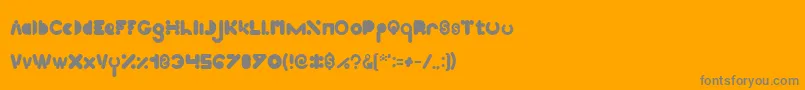 フォントHigh Logic – オレンジの背景に灰色の文字