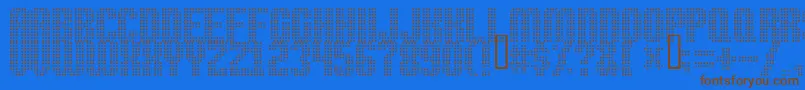 High Speed Font – Brown Fonts on Blue Background
