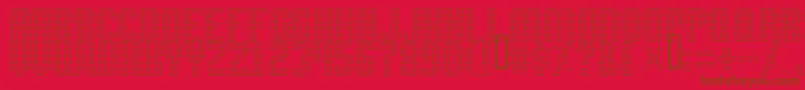 High Speed-Schriftart – Braune Schriften auf rotem Hintergrund