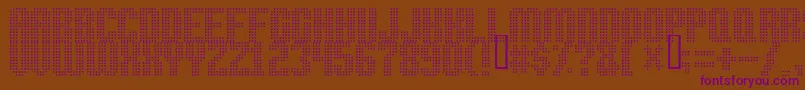 High Speed Font – Purple Fonts on Brown Background