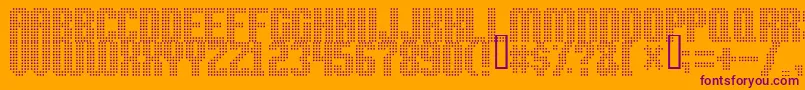 Police High Speed – polices violettes sur fond orange