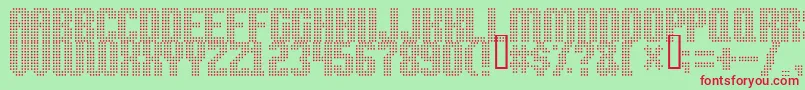 High Speed Font – Red Fonts on Green Background