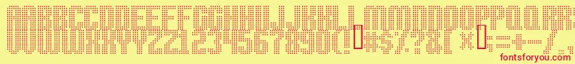 High Speed Font – Red Fonts on Yellow Background