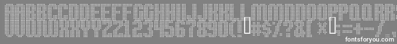 High Speed-Schriftart – Weiße Schriften auf grauem Hintergrund