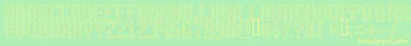 High Speed Font – Yellow Fonts on Green Background