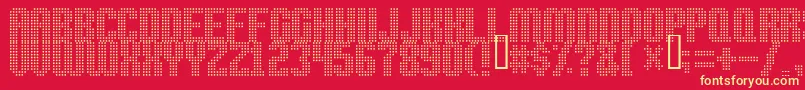 High Speed Font – Yellow Fonts on Red Background
