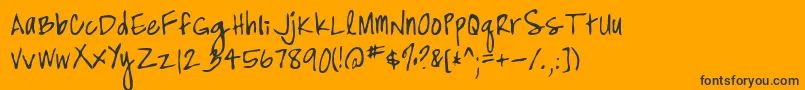 fuente high strung – Fuentes Negras Sobre Fondo Naranja