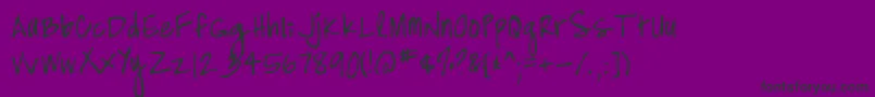 フォントhigh strung – 紫の背景に黒い文字