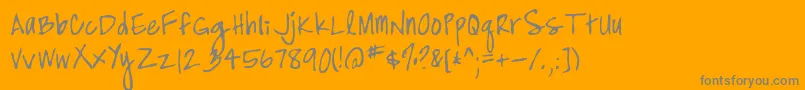 More about high strung Font high strung Font – Gray Fonts on Orange Background