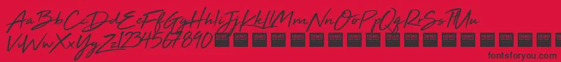 High Tide   Demo Font – Black Fonts on Red Background