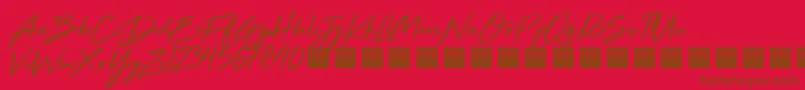 High Tide   Demo Font – Brown Fonts on Red Background