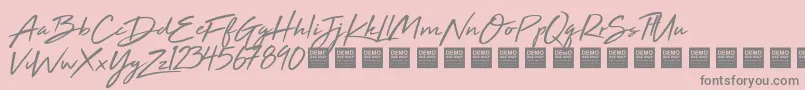 High Tide   Demo Font – Gray Fonts on Pink Background