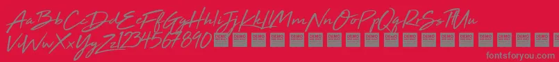 High Tide   Demo Font – Gray Fonts on Red Background