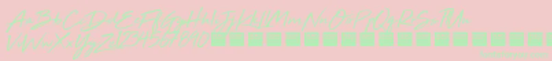 High Tide   Demo Font – Green Fonts on Pink Background