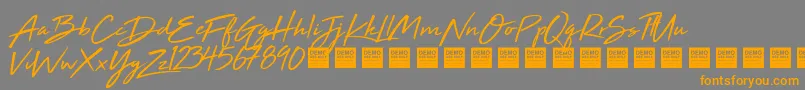 High Tide   Demo Font – Orange Fonts on Gray Background