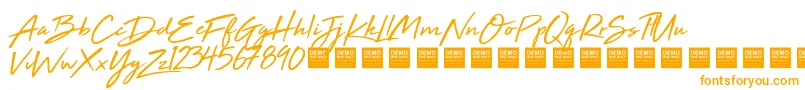 Czcionka High Tide   Demo – pomarańczowe czcionki na białym tle