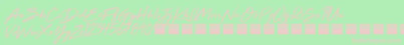 High Tide   Demo Font – Pink Fonts on Green Background