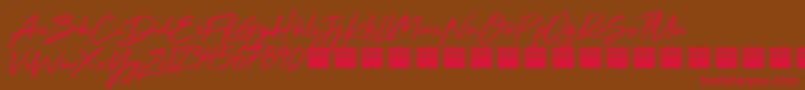 High Tide   Demo Font – Red Fonts on Brown Background
