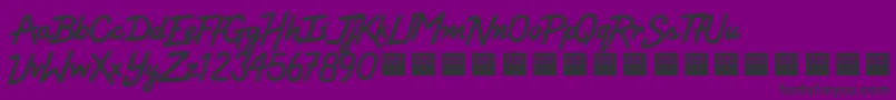 High Voltage   Demo-fontti – mustat fontit violetilla taustalla