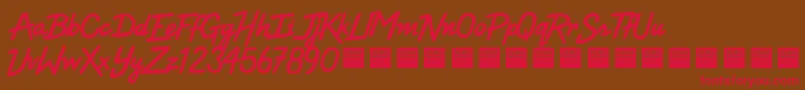 High Voltage   Demo Font – Red Fonts on Brown Background