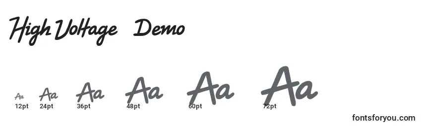 High Voltage   Demo Font Sizes