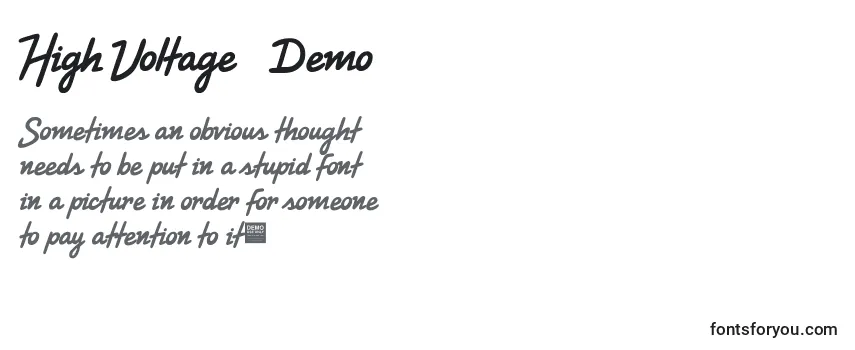 Review of the High Voltage   Demo Font