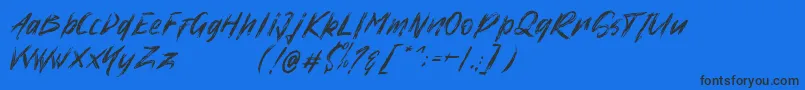 High Xire   Demo-Schriftart – Schwarze Schriften auf blauem Hintergrund