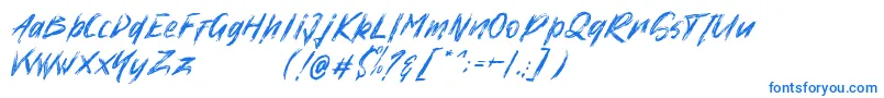 Шрифт High Xire   Demo – синие шрифты на белом фоне