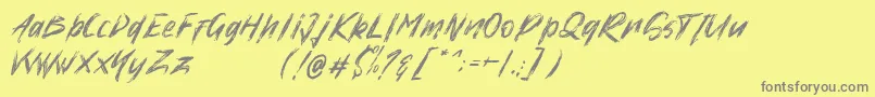 High Xire   Demo-Schriftart – Graue Schriften auf gelbem Hintergrund