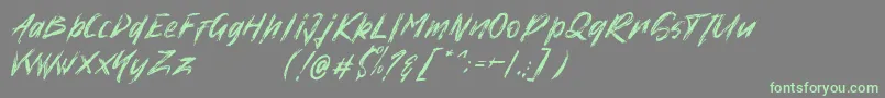 Шрифт High Xire   Demo – зелёные шрифты на сером фоне
