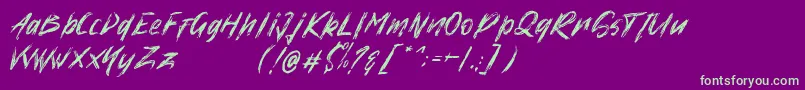 Шрифт High Xire   Demo – зелёные шрифты на фиолетовом фоне