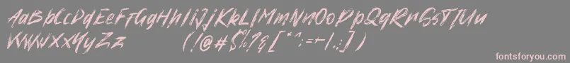 Шрифт High Xire   Demo – розовые шрифты на сером фоне
