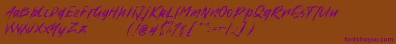 High Xire   Demo-fontti – violetit fontit ruskealla taustalla