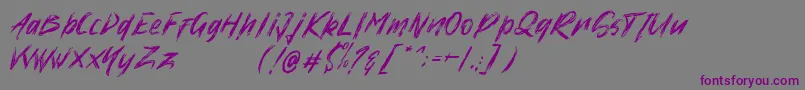 High Xire   Demo Font – Purple Fonts on Gray Background