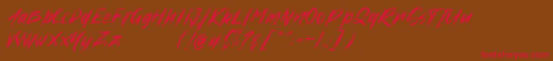 High Xire   Demo Font – Red Fonts on Brown Background