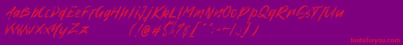 High Xire   Demo Font – Red Fonts on Purple Background