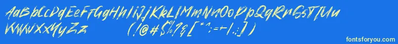 High Xire   Demo-fontti – keltaiset fontit sinisellä taustalla