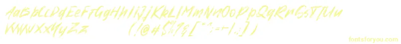 High Xire   Demo-Schriftart – Gelbe Schriften auf weißem Hintergrund