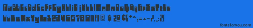 フォントHIGHBOOT – 黒い文字の青い背景