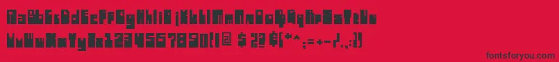 HIGHBOOT Font – Black Fonts on Red Background